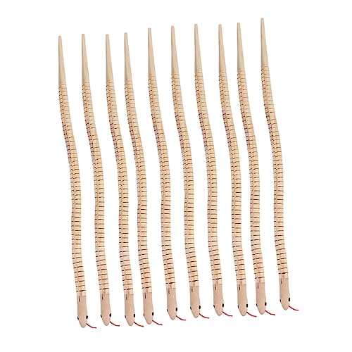 WOONEKY 10 Stück Teiliges Flexibles Holzschlangen Lange Realistische Schlangen für Halloween Streiche Mitgebsel für Kinderpartys aus Naturbelassenem Holz Gefertigt WOONEKY 10 Stück Teiliges Flexibles Holzschlangen Lange Realistische Schlangen für Halloween Streiche Mitgebsel für Kinderpartys aus Naturbelassenem Holz Gefertigt von WOONEKY