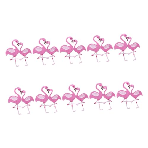 WOONEKY 10 Stück Teiliges Gestickte Flamingo Patches zum Aufbügeln und Aufnähen Strapazierfähige Stoffapplikationen für Kleidung DIY Dekoration von Shirts Jacken Kinderbekleidung und WOONEKY 10 Stück Teiliges Gestickte Flamingo Patches zum Aufbügeln und Aufnähen Strapazierfähige Stoffapplikationen für Kleidung DIY Dekoration von Shirts Jacken Kinderbekleidung und von WOONEKY