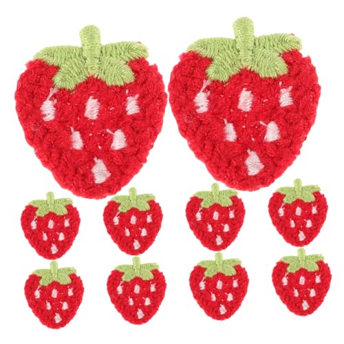 WOONEKY 10 Stück Teiliges Handgenähte Erdbeer Patches Niedliche Fruchtige Aufnäher aus Besticktem Kleine DIY Applikationen für Kleidung Rucksäcke Hüte und Taschen Farbenfrohe Accessoires WOONEKY 10 Stück Teiliges Handgenähte Erdbeer Patches Niedliche Fruchtige Aufnäher aus Besticktem Kleine DIY Applikationen für Kleidung Rucksäcke Hüte und Taschen Farbenfrohe Accessoires von WOONEKY