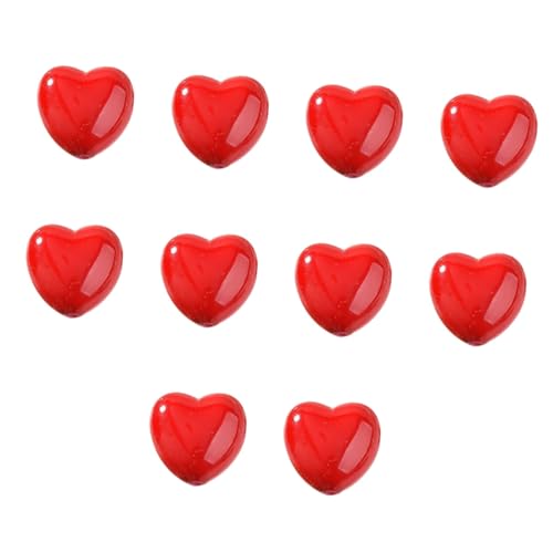 WOONEKY 10 Stück Teiliges Herz Perlen Kunststoff Rot DIY Schmuckzubehör Lose Spacer Perlen mit Großem für Armband Halskette Basteln Leicht und Langlebig Romantisches Design WOONEKY 10 Stück Teiliges Herz Perlen Kunststoff Rot DIY Schmuckzubehör Lose Spacer Perlen mit Großem für Armband Halskette Basteln Leicht und Langlebig Romantisches Design von WOONEKY