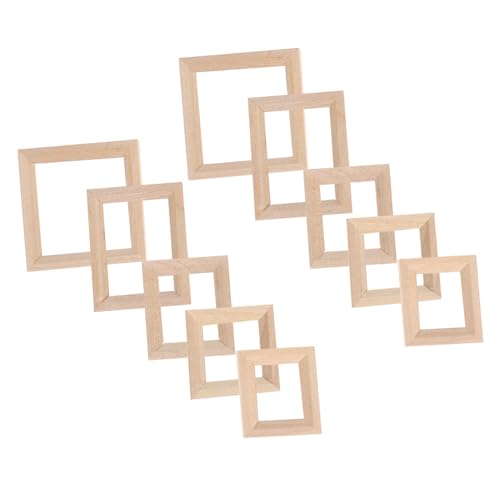 WOONEKY 10 Stück Teiliges Mini Bilderrahmen aus Unbehandeltem Holz Handgefertigte Miniatur Fotorahmen für Puppenhaus Dekoration Lebendige Details Langlebig und Leicht Zubehör für DIY WOONEKY 10 Stück Teiliges Mini Bilderrahmen aus Unbehandeltem Holz Handgefertigte Miniatur Fotorahmen für Puppenhaus Dekoration Lebendige Details Langlebig und Leicht Zubehör für DIY von WOONEKY