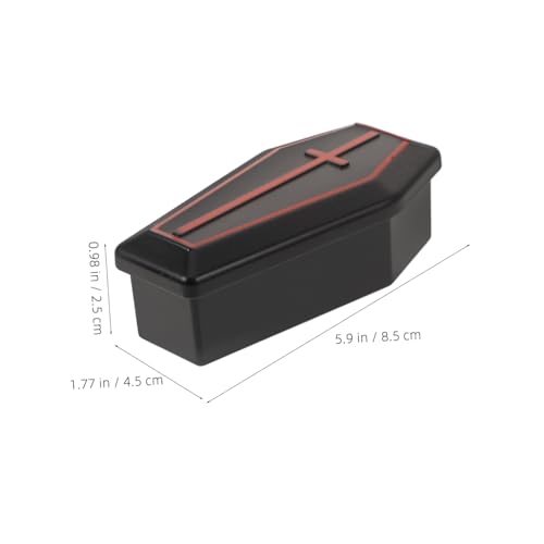 WOONEKY 10 Stück Teiliges Mini Sargbox Set aus Kunststoff Realistische Halloween Dekoartikel Vielseitige Streichrequisiten und Süßigkeitenboxen Kleine Coffin Ornamente für Halloween und von WOONEKY