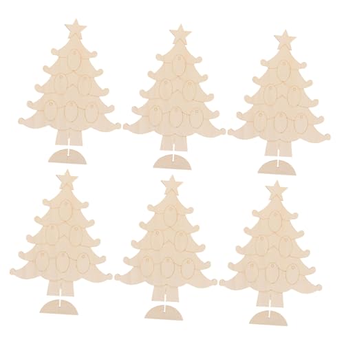 WOONEKY 10 Stück Teiliges Miniatur Unfertige Holzstücke Weihnachtsbaum Form Rustikale Holzanhänger zum Bemalen für DIY Handwerk Weihnachtsdekoration WOONEKY 10 Stück Teiliges Miniatur Unfertige Holzstücke Weihnachtsbaum Form Rustikale Holzanhänger zum Bemalen für DIY Handwerk Weihnachtsdekoration von WOONEKY