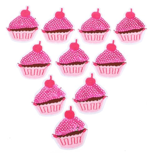 WOONEKY 10 Stück Teiliges Pailletten Cupcake Bügelbild Süße Stoffflicken zum Aufbügeln und Nähen DIY Aufnäher für Kleidung Taschen Schuhe und Hüte Pinke Cartoon Eiscreme Deko Patch WOONEKY 10 Stück Teiliges Pailletten Cupcake Bügelbild Süße Stoffflicken zum Aufbügeln und Nähen DIY Aufnäher für Kleidung Taschen Schuhe und Hüte Pinke Cartoon Eiscreme Deko Patch von WOONEKY