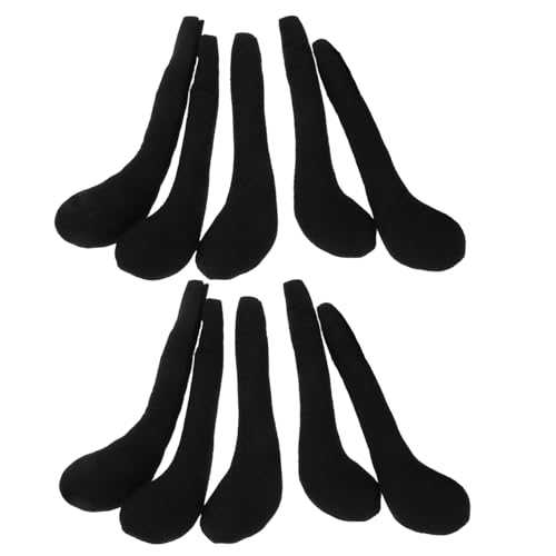 WOONEKY 10 Stück Teiliges Schwarze Plüschpuppenfüße Zubehör für DIY Kleidung Lange Beine für Puppen Plüsch Beine Teile für Puppenzubehör für Kreative Projekte von WOONEKY