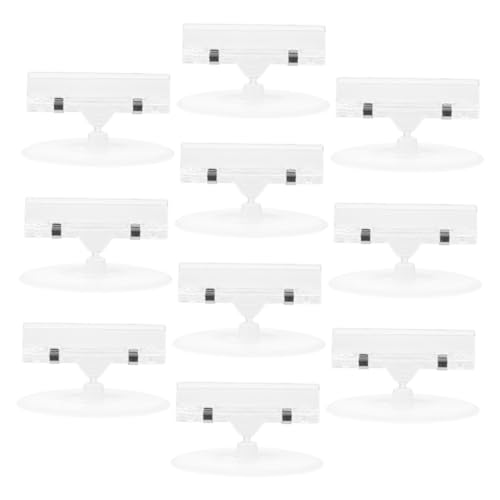 WOONEKY 10 Stück Teiliges Tag Display Holder mit Stabilem Rundsockel Abs Kunststoff Preisetikettenhalter Clip für Verkaufsstellen Büros Vielseitige Preisschild und Namensschild WOONEKY 10 Stück Teiliges Tag Display Holder mit Stabilem Rundsockel Abs Kunststoff Preisetikettenhalter Clip für Verkaufsstellen Büros Vielseitige Preisschild und Namensschild von WOONEKY