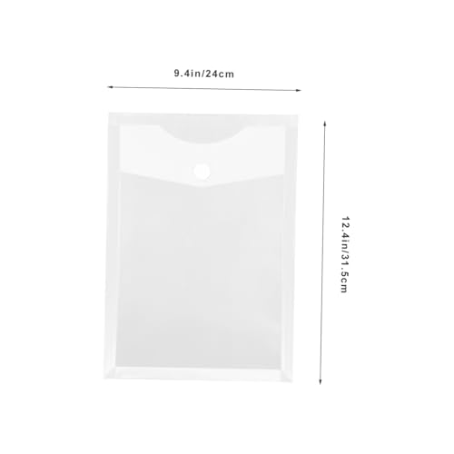 WOONEKY 10 Stück Teiliges Transparente Dokumententaschen aus Robustem Material Praktische Aufbewahrungstaschen für Büro und Schule Reißfest Leicht zu Reinigen Sichere und Übersichtliche von WOONEKY
