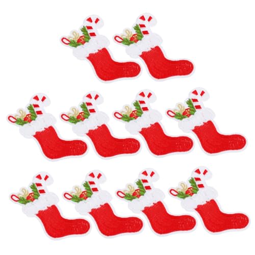 WOONEKY 10 Stück Teiliges Weihnachtsstoff Aufnäher Schneeflocke Schneemann Bestickte Dekorative Patches für Kleidung Reparatur und DIY Weihnachtsstrumpf Design WOONEKY 10 Stück Teiliges Weihnachtsstoff Aufnäher Schneeflocke Schneemann Bestickte Dekorative Patches für Kleidung Reparatur und DIY Weihnachtsstrumpf Design von WOONEKY
