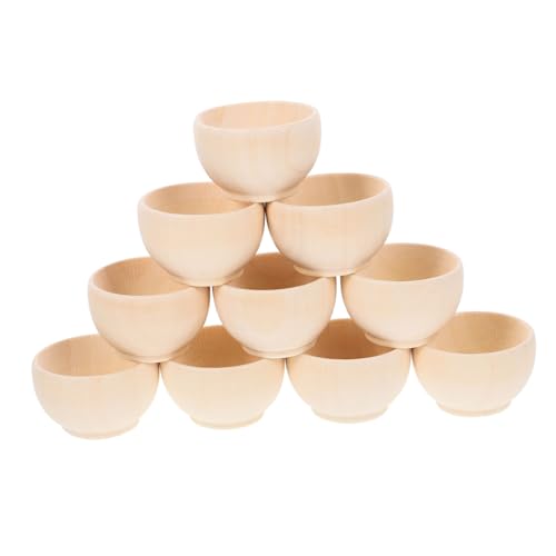 WOONEKY 10 Stück Unbehandelte Holzschalen DIY Natürliche Holzschalen für Bastelprojekte für Kunsthandwerk Home Desktop Deko und Familienaktivitäten WOONEKY 10 Stück Unbehandelte Holzschalen DIY Natürliche Holzschalen für Bastelprojekte für Kunsthandwerk Home Desktop Deko und Familienaktivitäten von WOONEKY