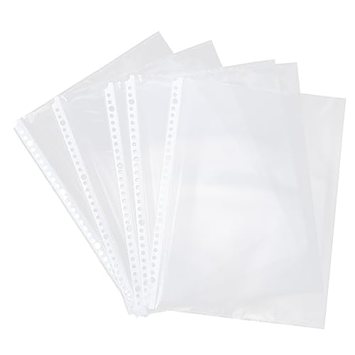 WOONEKY 100 Stück Binder Taschen mit Löchern Transparente Lose Aufbewahrungstaschen für Ordner Praktische Dokumenten Schutzhüllen Langlebige Sichttaschen für Büro und Schule WOONEKY 100 Stück Binder Taschen mit Löchern Transparente Lose Aufbewahrungstaschen für Ordner Praktische Dokumenten Schutzhüllen Langlebige Sichttaschen für Büro und Schule von WOONEKY