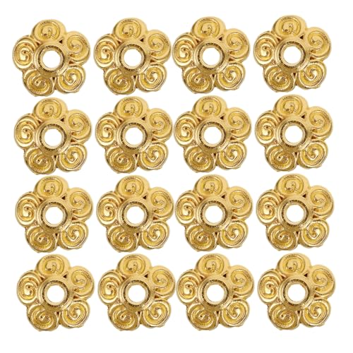 WOONEKY 100 Stück Blütenförmige Spacer Bead Caps in Antik für Schmuckherstellung DIY Schmuckperlen für Armbänder Halsketten und Ohrringe Dekorative Metallperlen für Vielseitige von WOONEKY