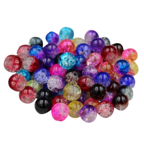 WOONEKY 100 Stück Bunte Glasperlen mit Rissstruktur Zweifarbige Crack Beads für DIY Schmuckherstellung Armband und Halskettenzubehör Langlebige Bastelperlen für Kreative Zufällige Farbe WOONEKY 100 Stück Bunte Glasperlen mit Rissstruktur Zweifarbige Crack Beads für DIY Schmuckherstellung Armband und Halskettenzubehör Langlebige Bastelperlen für Kreative Zufällige Farbe von WOONEKY