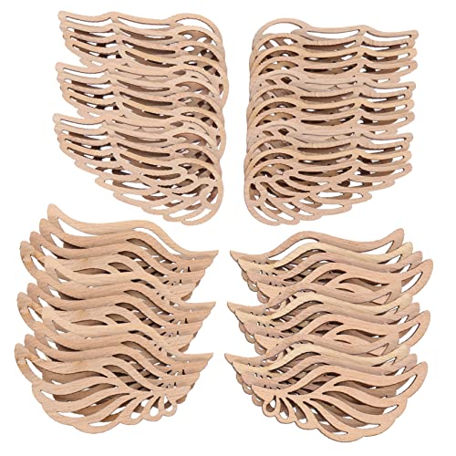 WOONEKY 100 Stück DIY Holzscheiben Engel Flügel Unlackierte Holzchips für Kreative Bastelprojekte für DIY Dekorationen und Kunsthandwerk für Weihnachten und Besondere Anlässe WOONEKY 100 Stück DIY Holzscheiben Engel Flügel Unlackierte Holzchips für Kreative Bastelprojekte für DIY Dekorationen und Kunsthandwerk für Weihnachten und Besondere Anlässe von WOONEKY