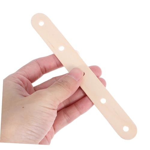 WOONEKY 100 Stück Holz Eisstäbchen mit Löchern Craft Sticks für Diy Projekte Vielseitig Einsetzbar für Desserts und Bastelarbeiten für Erwachsene von WOONEKY