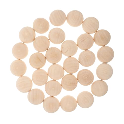WOONEKY 100 Stück Holz Halbperlen Natürliche Halbe Holzperlen für DIY Bastelprojekte und Heimdekoration WOONEKY 100 Stück Holz Halbperlen Natürliche Halbe Holzperlen für DIY Bastelprojekte und Heimdekoration von WOONEKY