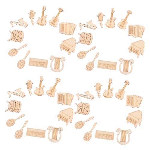 WOONEKY 100 Stück Holzscheiben Musiknoten Formen Naturholzscheiben DIY Basteln Musik Instrumente Holzplättchen Kreativ für Handwerk Dekoration Schule WOONEKY 100 Stück Holzscheiben Musiknoten Formen Naturholzscheiben DIY Basteln Musik Instrumente Holzplättchen Kreativ für Handwerk Dekoration Schule von WOONEKY
