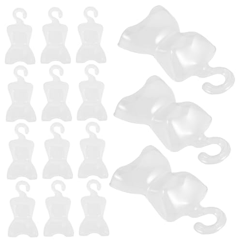WOONEKY 100 Stück Miniatur Kleiderbügel für Puppen Transparente Puppenständer für Kleidungsstücke Puppen Mannequin Torso Hänger für Kreative Spielwelten WOONEKY 100 Stück Miniatur Kleiderbügel für Puppen Transparente Puppenständer für Kleidungsstücke Puppen Mannequin Torso Hänger für Kreative Spielwelten von WOONEKY
