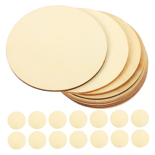 WOONEKY 100 Stück Runde Unlackierte Holzscheiben für DIY Malerei Gravur Holzscheiben zum Basteln Dekoration Rustikale Holzrohlinge für Kreative Heim und Schulprojekte WOONEKY 100 Stück Runde Unlackierte Holzscheiben für DIY Malerei Gravur Holzscheiben zum Basteln Dekoration Rustikale Holzrohlinge für Kreative Heim und Schulprojekte von WOONEKY