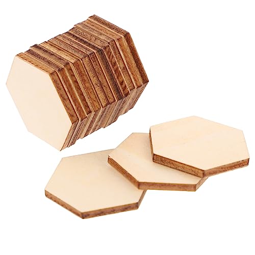 WOONEKY 100 Stück Sechseckige Holzstücke aus Hochwertigem Lindenholz Glatte Oberfläche Natürliche DIY Holzornamente zum Bemalen für Partydeko Hochzeit Geburtstag und Weihnachtsbasteln WOONEKY 100 Stück Sechseckige Holzstücke aus Hochwertigem Lindenholz Glatte Oberfläche Natürliche DIY Holzornamente zum Bemalen für Partydeko Hochzeit Geburtstag und Weihnachtsbasteln von WOONEKY