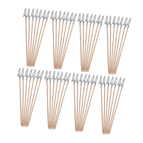 WOONEKY 100 Stück Teiliges Alligator Clips mit Bambusstäben Leichte Vielseitige Metallklammern für Modellmalerei Foto und Posterhalterung für Basteln und Präzises Bemalen WOONEKY 100 Stück Teiliges Alligator Clips mit Bambusstäben Leichte Vielseitige Metallklammern für Modellmalerei Foto und Posterhalterung für Basteln und Präzises Bemalen von WOONEKY