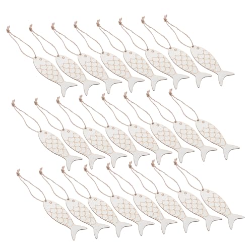 WOONEKY 100 Stück Teiliges Holzfisch zum Basteln mit Aufhängeschnur Vielseitige Blanke Fisch Holzanhänger für Mediterrane Wanddeko Party und Wohnraumdekoration DIY Holzfiguren für Kreative WOONEKY 100 Stück Teiliges Holzfisch zum Basteln mit Aufhängeschnur Vielseitige Blanke Fisch Holzanhänger für Mediterrane Wanddeko Party und Wohnraumdekoration DIY Holzfiguren für Kreative von WOONEKY