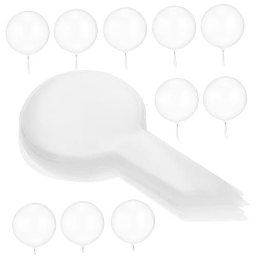 WOONEKY 100 Stück Transparente Bobo Luftballons Tpu Langlebig und Wiederverwendbar Große Öffnung zum Befüllen Vielseitig für Party Geburtstag Hochzeit Innen und Außendekoration Geeignet von WOONEKY