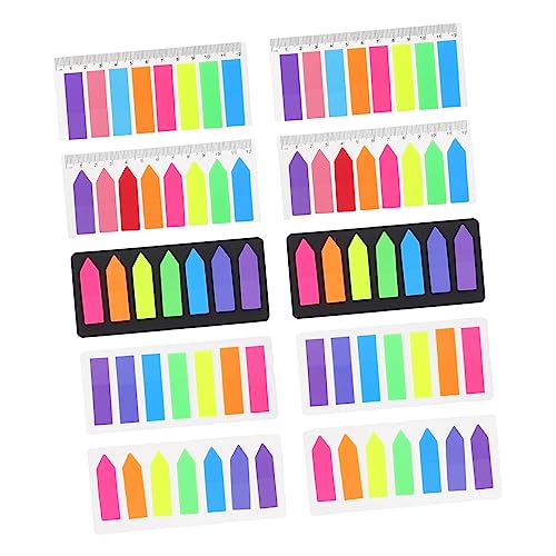 WOONEKY 10Sätze Bunte Seitenmarker aus Kunststoff Haftnotizen für Schule Büro und Haushalt Beschreibbare Indexstreifen zur Einfachen Markierung und Referenzierung WOONEKY 10Sätze Bunte Seitenmarker aus Kunststoff Haftnotizen für Schule Büro und Haushalt Beschreibbare Indexstreifen zur Einfachen Markierung und Referenzierung von WOONEKY