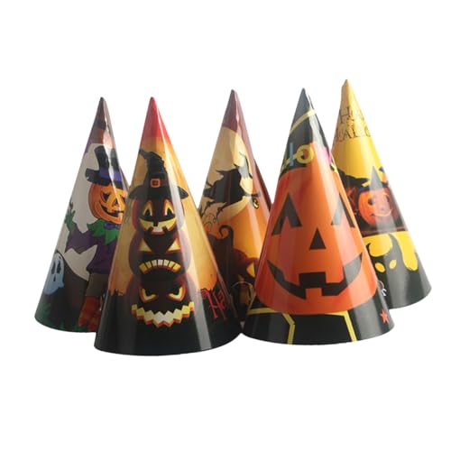 WOONEKY Partyhüte Aus Papier Partyhüte Für Kinder 10St Kopfzubehör für Kinder Halloween kinder hexenhut halloween zubehör kinder spitz Halloween-Hüte Für Kinder von WOONEKY