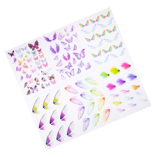 WOONEKY 12 Blätter Kristall-epoxy-aufkleber Epoxid-aufkleber Für Kinder Aufkleberpapier Matt Kalenderaufkleber Transparente Epoxid-aufkleber Klares Epoxidharz Weihnachten Diy Füllung von WOONEKY