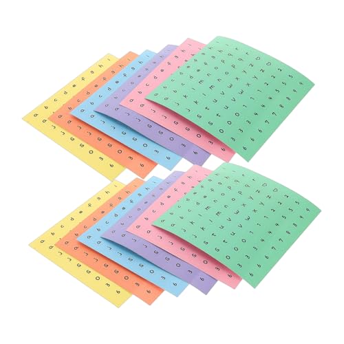 WOONEKY 12 Blatt Farbenfrohe Alphabet und Zahlenaufkleber für Scrapbooking Diy Journale und Planer Bögen Selbstklebende Sticker für Kreative Projekte Vielseitig Einsetzbar und WOONEKY 12 Blatt Farbenfrohe Alphabet und Zahlenaufkleber für Scrapbooking Diy Journale und Planer Bögen Selbstklebende Sticker für Kreative Projekte Vielseitig Einsetzbar und von WOONEKY