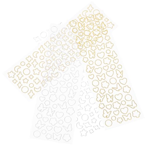 WOONEKY 12 Blatt Teiliges DIY Scrapbooking Sticker mit Gold Silberfarbenen Schmetterlings Herzmotiven Selbstklebend Geeignet für Fotoalben Tagebücher Notizbücher und Kreative Handarbeiten WOONEKY 12 Blatt Teiliges DIY Scrapbooking Sticker mit Gold Silberfarbenen Schmetterlings Herzmotiven Selbstklebend Geeignet für Fotoalben Tagebücher Notizbücher und Kreative Handarbeiten von WOONEKY