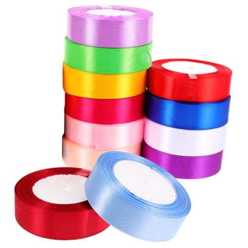 WOONEKY 12 Rollen Teiliges Geschenkband Farbenfrohe Polyesterbänder Vielseitig für Geschenkverpackung DIY Dekoration Cake Ribbon Decoration und Bastelarbeiten Geeignet WOONEKY 12 Rollen Teiliges Geschenkband Farbenfrohe Polyesterbänder Vielseitig für Geschenkverpackung DIY Dekoration Cake Ribbon Decoration und Bastelarbeiten Geeignet von WOONEKY