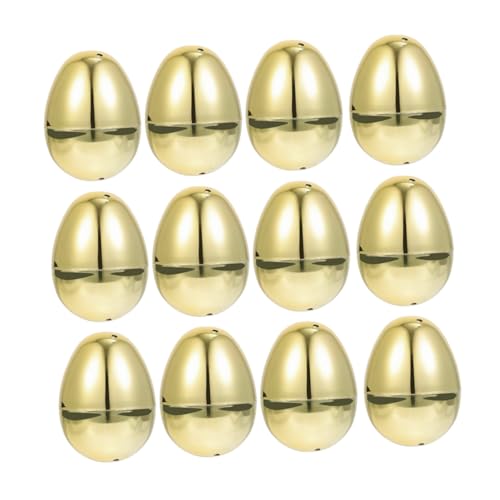 WOONEKY 12 Stück Befüllbare Pack Goldene Ostereier aus Kunststoff Leere Eier für Süßigkeiten und Dekoration für Osterfeiern und Eiersuchen WOONEKY 12 Stück Befüllbare Pack Goldene Ostereier aus Kunststoff Leere Eier für Süßigkeiten und Dekoration für Osterfeiern und Eiersuchen von WOONEKY