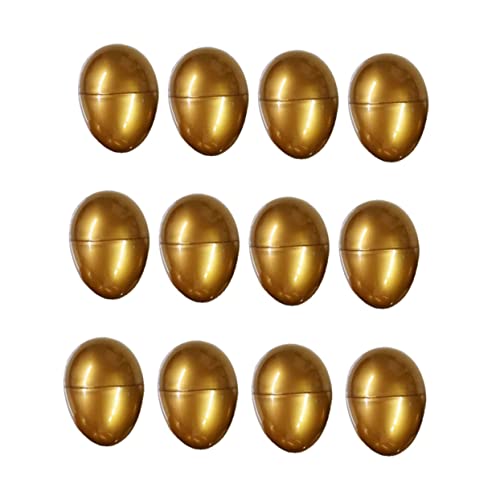 WOONEKY 12 Stück Goldene Ostereier Kreative Eier mit Verpackung für Ostern für Ostereiersuche Füllmaterial und Dekoration WOONEKY 12 Stück Goldene Ostereier Kreative Eier mit Verpackung für Ostern für Ostereiersuche Füllmaterial und Dekoration von WOONEKY
