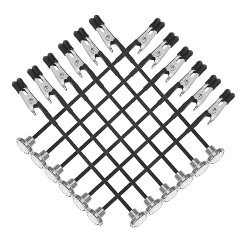 WOONEKY 12 Stück Krokodilklemmen mit Flexibler Magnetbasis und Gummierter Softkopf für Modellmalerei Preisschilder und Tischkartenhalter für Kreative Displays von WOONEKY