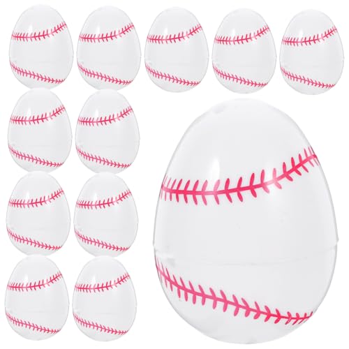 WOONEKY 12 Stück Teiliges Baseball Ostereier aus Kunststoff zum Befüllen mit Süßigkeiten und Kleinen Geschenken Stabile Langlebige Easter Eggs für Osterdekoration und Partyspaß WOONEKY 12 Stück Teiliges Baseball Ostereier aus Kunststoff zum Befüllen mit Süßigkeiten und Kleinen Geschenken Stabile Langlebige Easter Eggs für Osterdekoration und Partyspaß von WOONEKY
