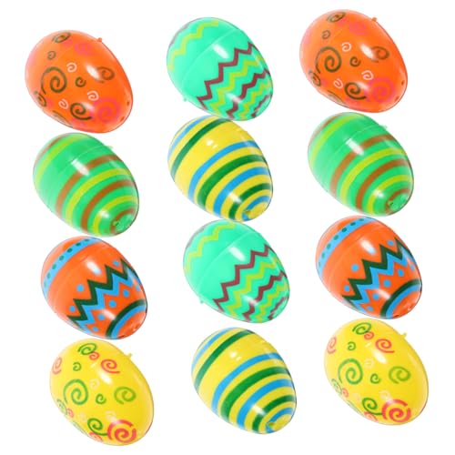 WOONEKY 12 Stück Teiliges Befüllbare Ostereier aus Wiederverwendbare Eier für Ostern Dekorative Eier für Ostereiersuche und Partygeschenke WOONEKY 12 Stück Teiliges Befüllbare Ostereier aus Wiederverwendbare Eier für Ostern Dekorative Eier für Ostereiersuche und Partygeschenke von WOONEKY
