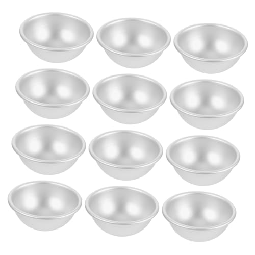 WOONEKY 12 Stück Teiliges DIY Halbkugel aus Aluminiumlegierung Rostfrei Vielseitige Halbkreis Formen für Badekugeln Backen und Handwerk Kompakt und Leicht für Hausgemachte Badebomben und WOONEKY 12 Stück Teiliges DIY Halbkugel aus Aluminiumlegierung Rostfrei Vielseitige Halbkreis Formen für Badekugeln Backen und Handwerk Kompakt und Leicht für Hausgemachte Badebomben und von WOONEKY