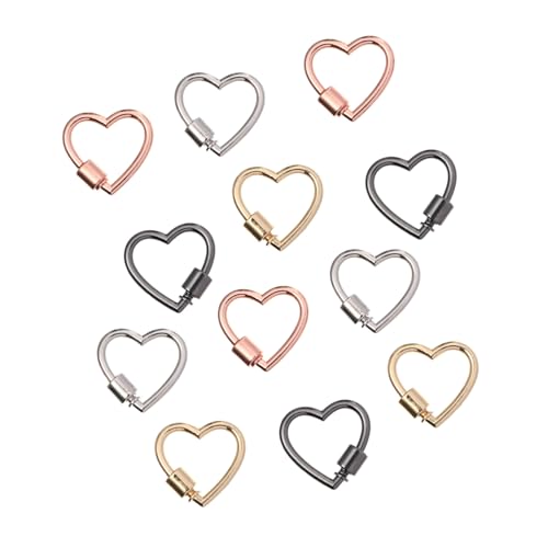 WOONEKY 12 Stück Teiliges DIY Schlüsselanhänger Herzförmige Ringe aus Langlebiger Legierung Vielseitig für Schmuck Taschenanhänger und Schlüsselhalter Stabile Öffnung Geeignet für WOONEKY 12 Stück Teiliges DIY Schlüsselanhänger Herzförmige Ringe aus Langlebiger Legierung Vielseitig für Schmuck Taschenanhänger und Schlüsselhalter Stabile Öffnung Geeignet für von WOONEKY