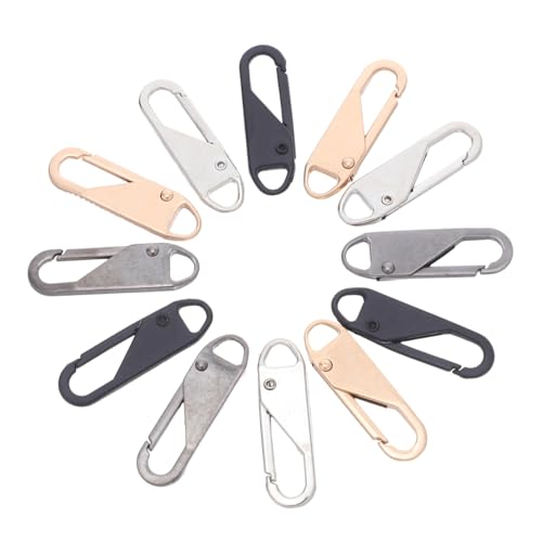 WOONEKY 12 Stück Teiliges Ersatz Zipper Pull aus Robuster Legierung mit Präzisem Federsystem für Reibungslosen Betrieb Passend für Taschen Jacken Rucksäcke und Koffer WOONEKY 12 Stück Teiliges Ersatz Zipper Pull aus Robuster Legierung mit Präzisem Federsystem für Reibungslosen Betrieb Passend für Taschen Jacken Rucksäcke und Koffer von WOONEKY