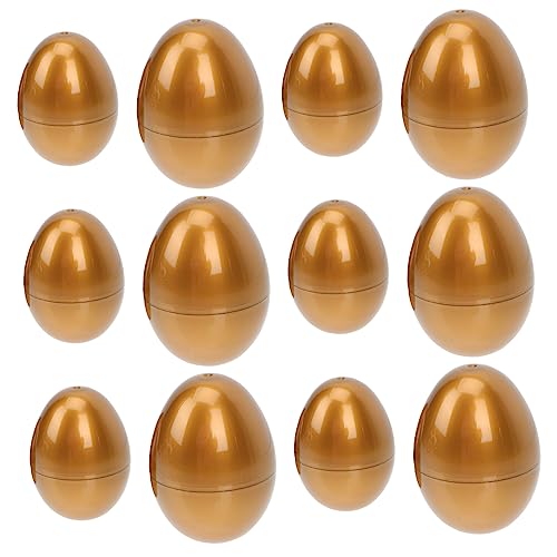 WOONEKY 12 Stück Teiliges Goldene Ostereier Geschenkboxen Leere Eiförmige Verpackungen aus Dekorative Osterdeko Geeignet für Süßigkeiten Kleine Geschenke Osterfest WOONEKY 12 Stück Teiliges Goldene Ostereier Geschenkboxen Leere Eiförmige Verpackungen aus Dekorative Osterdeko Geeignet für Süßigkeiten Kleine Geschenke Osterfest von WOONEKY