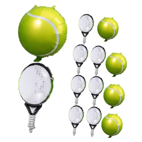WOONEKY 12 Stück Teiliges Tennis Party mit Aufblasbaren Folienballons in Schläger Tennisballform Große Leichte Dekoration für Sport Sommerfeiern Langlebig und Einfach zu Hängen WOONEKY 12 Stück Teiliges Tennis Party mit Aufblasbaren Folienballons in Schläger Tennisballform Große Leichte Dekoration für Sport Sommerfeiern Langlebig und Einfach zu Hängen von WOONEKY