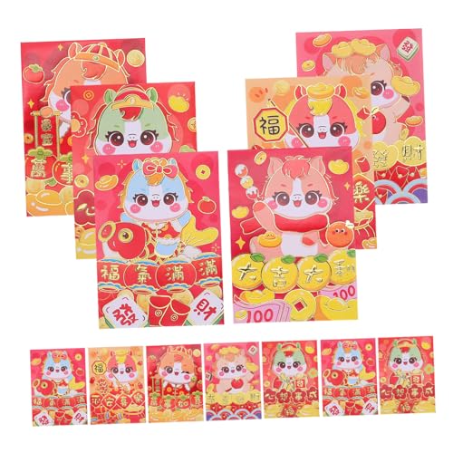 WOONEKY 120 Stück Chinesische Rote Umschläge Pferdejahr mit Niedlichem Cartoon Pferd Design Langlebige Papierumschläge für Frühlingsfest Hochzeit Geburtstag Glücksgeldverpackung WOONEKY 120 Stück Chinesische Rote Umschläge Pferdejahr mit Niedlichem Cartoon Pferd Design Langlebige Papierumschläge für Frühlingsfest Hochzeit Geburtstag Glücksgeldverpackung von WOONEKY