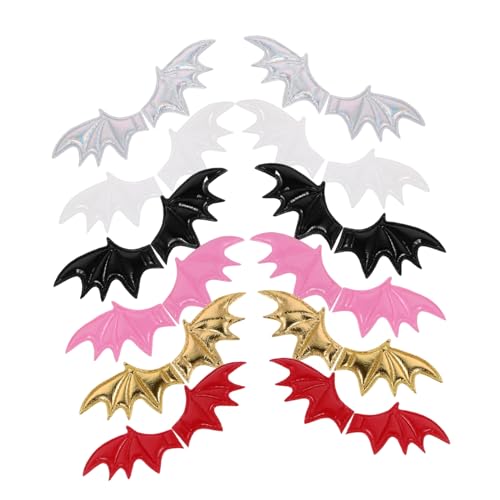WOONEKY 120 Stück Halloween Teufelsflügel Mini Fledermausflügel Zubehör für Diy Basteln Leichte Haarclips und Kostümdekoration für Haar Kleidung Schuhe und Partyaccessoires von WOONEKY