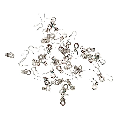 WOONEKY 125 Stück Teiliges Bead Chain Buckles aus Robustem Doppelte Ringe für DIY Schmuckherstellung Vielseitige Verbindungselemente für Armbänder und Anhänger zum Basteln und Verschenken von WOONEKY