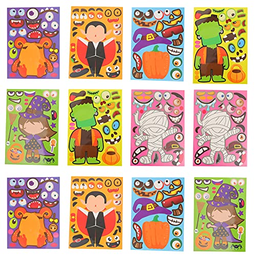 WOONEKY 12blätter Halloween Puzzle Aufkleber Für Mädchen Kreative Dekorationen Für Schule Und Partys Wiederverwendbare Sticker Mit Zombies Vampiren Kürbissen Und Belohnungen Für WOONEKY 12blätter Halloween Puzzle Aufkleber Für Mädchen Kreative Dekorationen Für Schule Und Partys Wiederverwendbare Sticker Mit Zombies Vampiren Kürbissen Und Belohnungen Für von WOONEKY