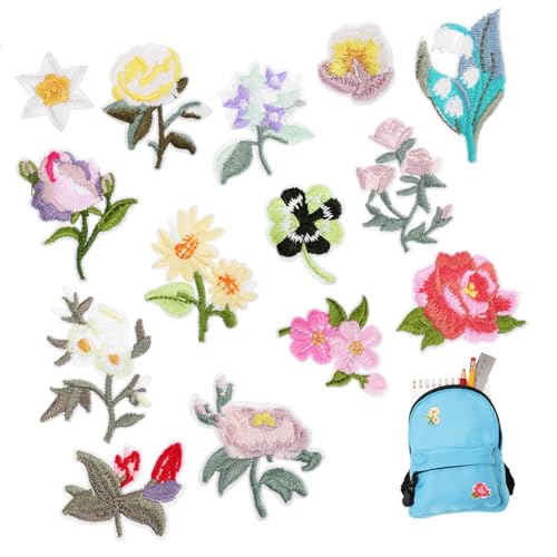 WOONEKY 14 Stück Teiliges Blumen Aufbügelflicken Bestickte Applikationen zum Aufbügeln oder Aufnähen Vielseitige Reparaturflicken für Jeans Jacken Hüte Taschen Detaillierte Stickerei WOONEKY 14 Stück Teiliges Blumen Aufbügelflicken Bestickte Applikationen zum Aufbügeln oder Aufnähen Vielseitige Reparaturflicken für Jeans Jacken Hüte Taschen Detaillierte Stickerei von WOONEKY
