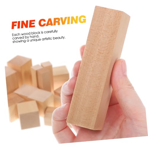 WOONEKY 15 Stück Rechteckige Unlackierte Holzstücke für Handwerk und Schnitzprojekte für Anfänger und Fortgeschrittene Beim Schnitzen und Basteln WOONEKY 15 Stück Rechteckige Unlackierte Holzstücke für Handwerk und Schnitzprojekte für Anfänger und Fortgeschrittene Beim Schnitzen und Basteln von WOONEKY