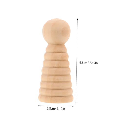 WOONEKY 15 Stück Teiliges Unvollendete Holz Peg Puppen aus Naturholz Miniatur Dekor Figuren mit Gewindefunktion für DIY Bastelprojekte Handliche Holzpuppen für Wohnkultur und von WOONEKY