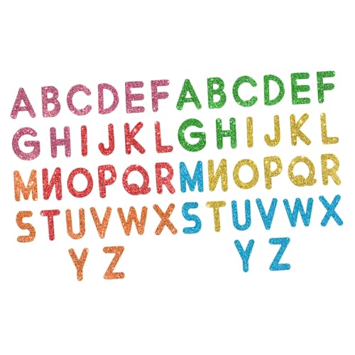 WOONEKY 156Stücke Glitzernde Klebebuchstaben Aufkleber Selbstklebende Alphabet Buchstaben für Bastelprojekte Wanddeko und Scrapbooking Mehrere Farben Einfach Anzubringen WOONEKY 156Stücke Glitzernde Klebebuchstaben Aufkleber Selbstklebende Alphabet Buchstaben für Bastelprojekte Wanddeko und Scrapbooking Mehrere Farben Einfach Anzubringen von WOONEKY